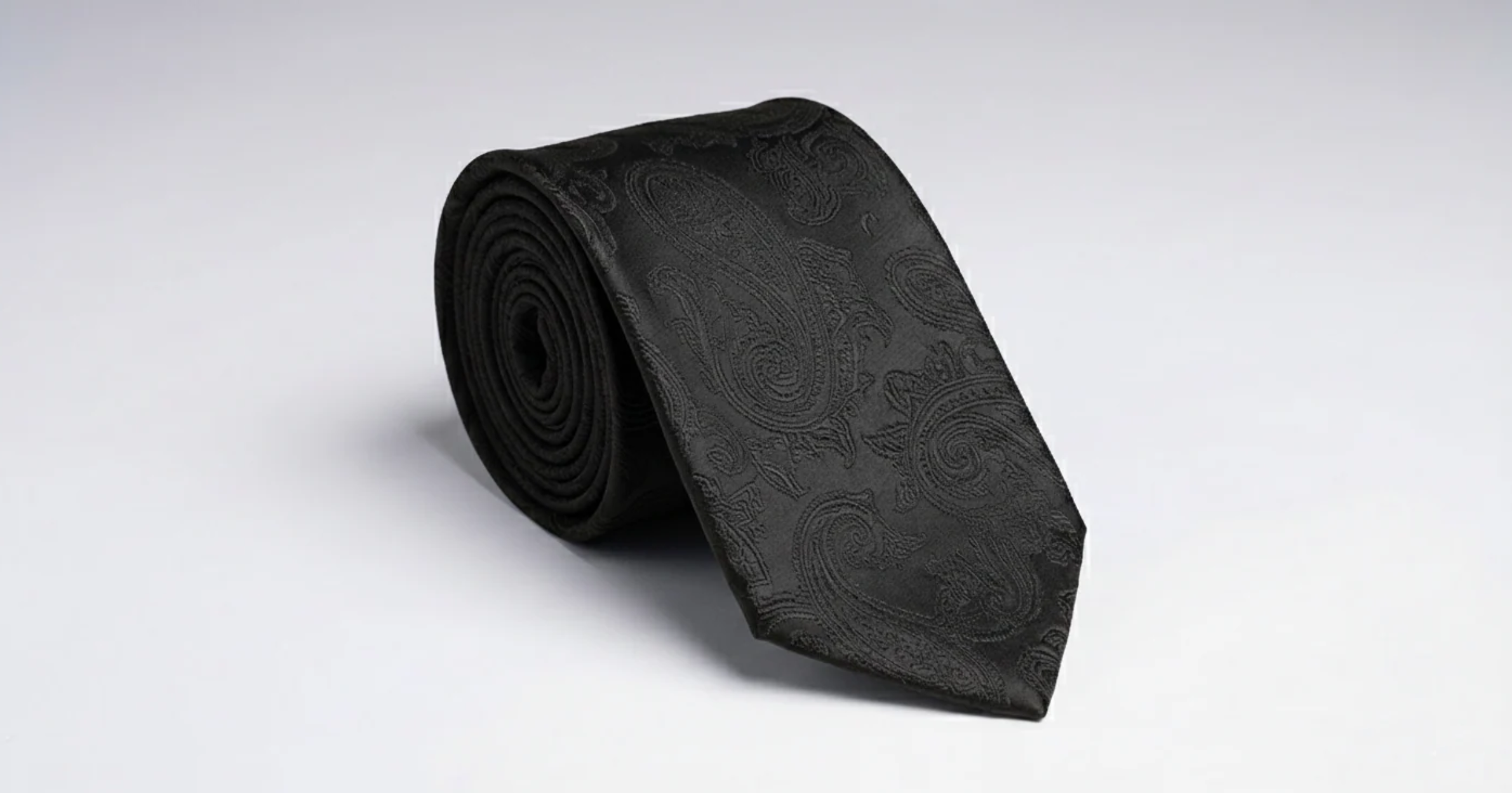 Onyx | Men’s Midnight Black Paisley Jacquard Necktie